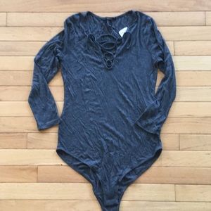 Forever 21 lace front bodysuit